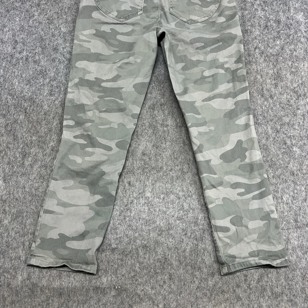 Democracy Ab Solution Jeans Womens 10 Green Camo Mid Rise Skinny Stretch 32x25 - Picture 9 of 16